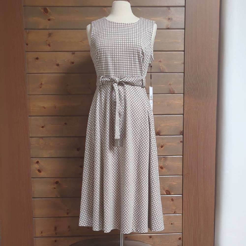 Calvin Klein Checkered Sleeveless Dress